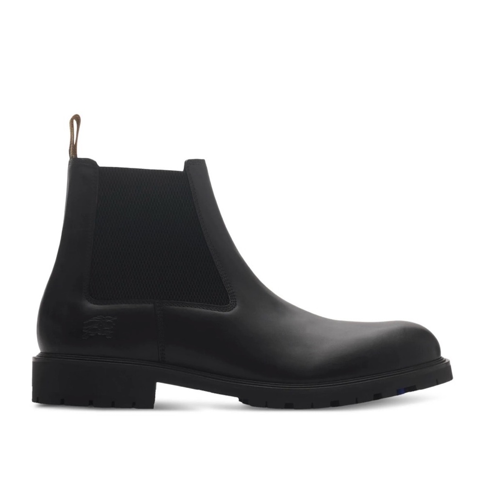 NEW Burberry Black Leather Chelsea Boots